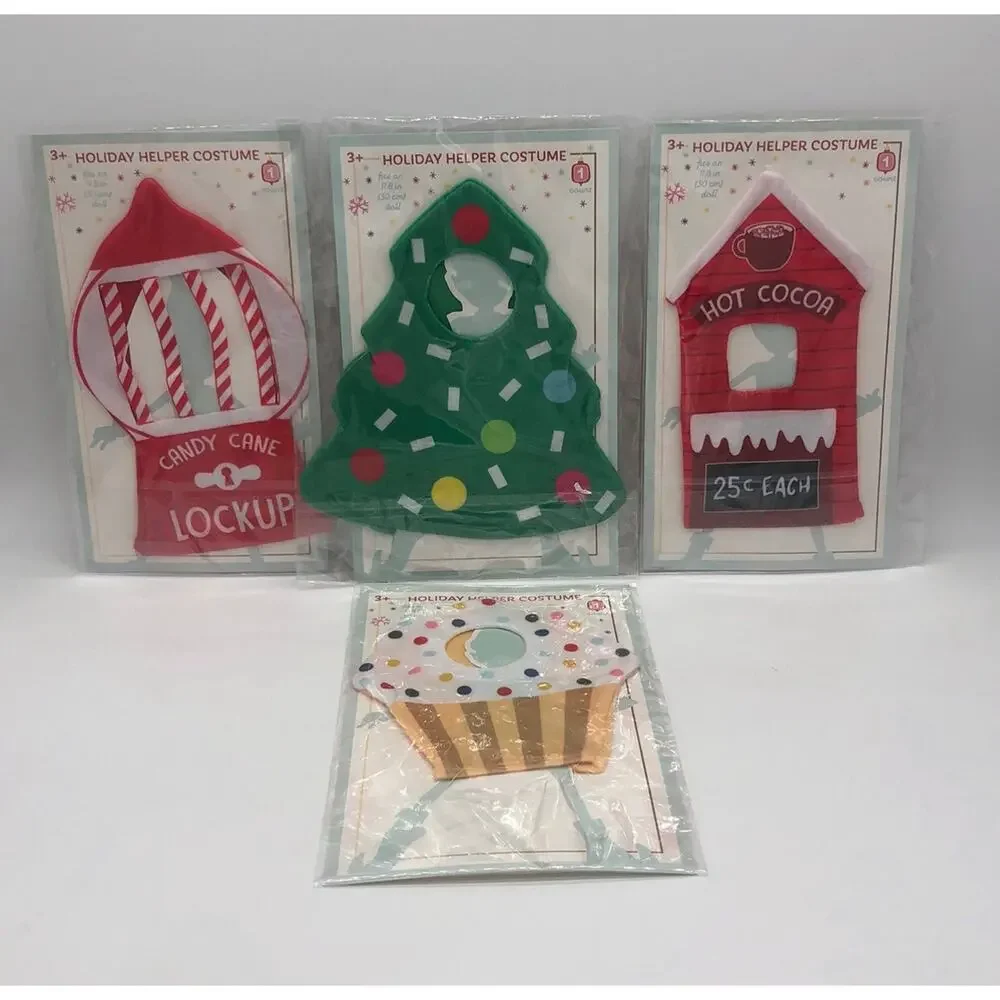 4 Target 2022 Holiday Helper Elf Costume Outfit Cupcake Tree Hot Cocoa Gumball